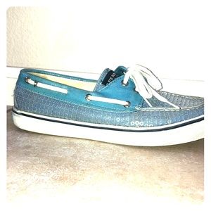 Sperry Top Sider, Canvas Light Blue Sequin